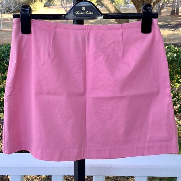Trina Turk Front Split Mini Skirt | Pink - Picture 2 of 4
